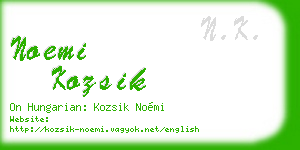 noemi kozsik business card